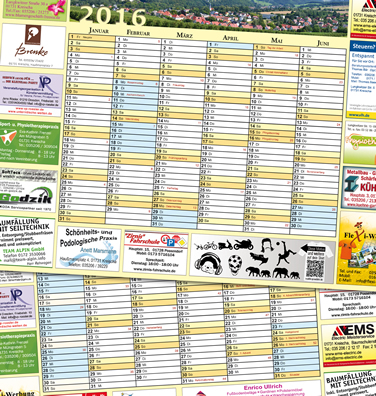 A4 Kalender als Einleger